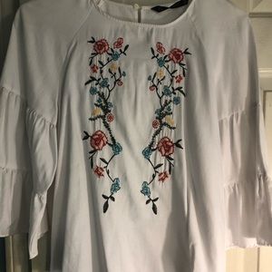 Zara white basic top